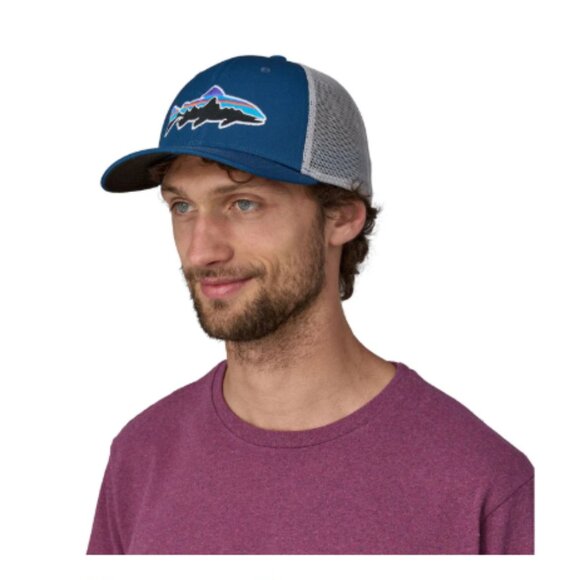 Patagonia Fitz Trout trucker Hat Unisex Lagom Blue NWT CLASSIC VINTAGE - Picture 8 of 9
